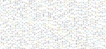 Abstract colorful many circles border pattern on white background vector