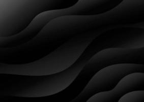 Abstract modern black dynamic wave layer background and texture. vector