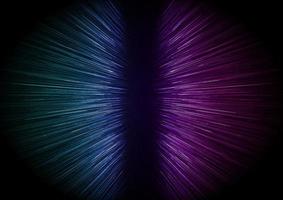 Abstract many blue, pink and purple perspective lines on black background. vector