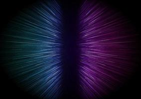 Abstract many blue, pink and purple perspective lines on black background. vector