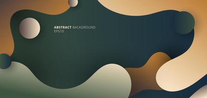 Abstract modern fluid gradient shape on natural color background. vector