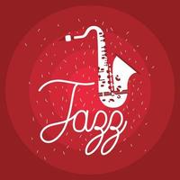 cartel del día del jazz con saxofón vector