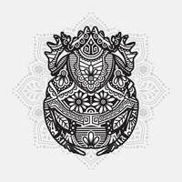 Insect Mandala. Vintage decorative elements. Oriental pattern, vector illustration.