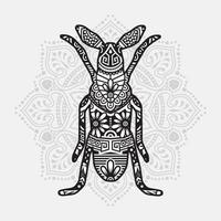 mandala de insectos. elementos decorativos vintage. patrón oriental, ilustración vectorial. vector