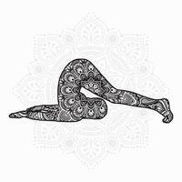 Yoga Mandala. Vintage decorative elements. Oriental pattern, vector illustration.