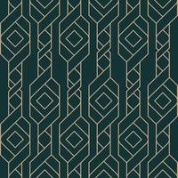 Luxury abstract seamless pattern, gold pattern on dark green background vector