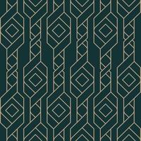 Luxury abstract seamless pattern, gold pattern on dark green background vector