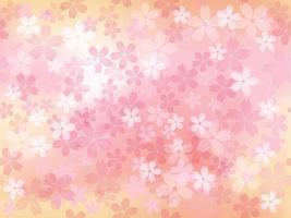 Seamless Vector Background Illustration With Cherry Blossoms In Full Bloom. Horizontally And Vertically Repeatable.