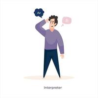 Male Interpreter Avatar vector