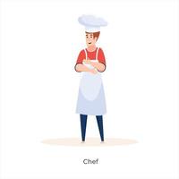 avatar de chef masculino vector