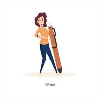 avatar de mujer escritora vector