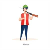 Male Hunter Avatar vector