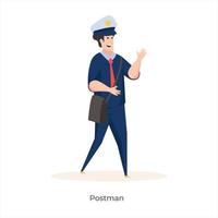 Young Postman Avatar vector