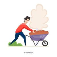 avatar de jardinero masculino vector