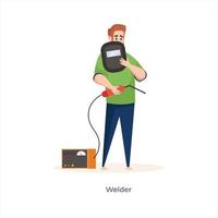 Male Welder Avatar vector