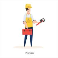 Male Plumber Avatar vector