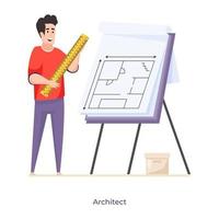 avatar de arquitecto masculino vector