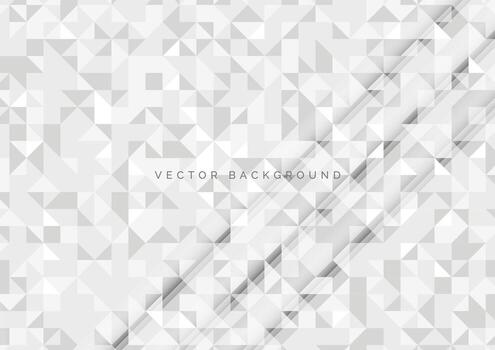 Abstract white and grey triangles pattern background texture. vector