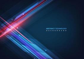 Abstract technology geometric overlapping hi speed line movement design background with copy space for text. vector