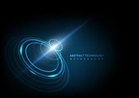 Abstract Futuristic Technology Background. HUD circle element. Hi-tech communication concept. vector