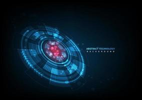 Abstract Futuristic Technology Background. HUD circle element. Hi-tech communication concept. vector