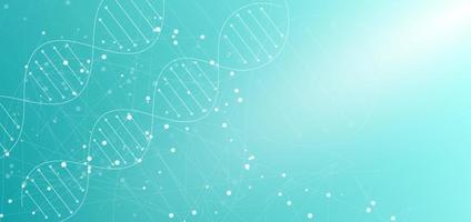 Template for science and technology concept or banner with a DNA molecules. vector