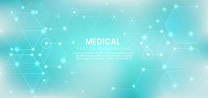 Abstract hexagon pattern light blue background.Medical and science concept. vector