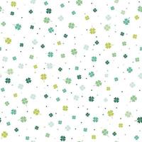 Abstract Seamless Square Springtime Background With Four-Leaf Clovers, Vector Illustration. Horizontally And Vertically Repeatable.
