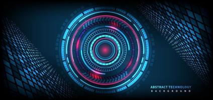 Abstract Futuristic Technology Background. HUD circle element. Hi-tech communication concept. vector