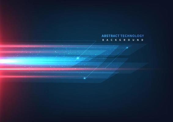 Abstract technology geometric overlapping hi speed line movement design background with copy space for text.