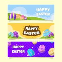 Easter Festivity Banner Collection vector