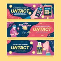 UNTACT Contactless Technology Banner vector