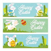 Happy Easter Day Banner vector