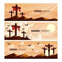 Good Friday Banner Collection vector