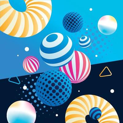 Colorful 3D Geometric Shape Background