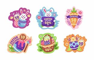 Easter Marketing Label Collection vector