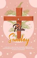 Happy Palm Sunday with Soft Color vector