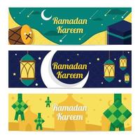 colección de pancartas de Ramadán Kareem vector