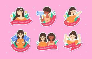 Women's Day Sticker vector