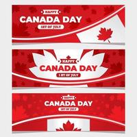 colección de carteles del día de canadá vector