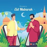 feliz diseño de eid mubarak vector