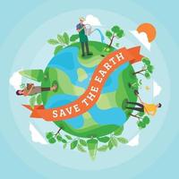 Save The Earth Concept vector