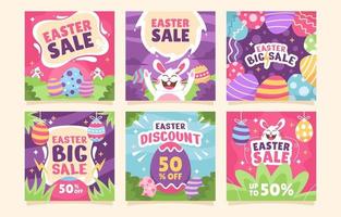 Easter Day Sale Social Media Post vector
