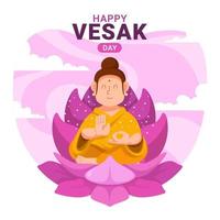 Happy Vesak Day Design vector