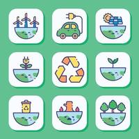 Earth Day Icon Set vector