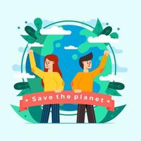 Save The Planet Design Concept vector