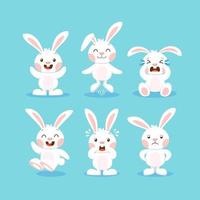 Easter Bunny Character in Fat Design vector