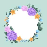 Floral Background in Flat Design Style vector