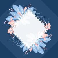 Winter to Spring Floral Background vector