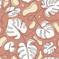 Seamless Pattern Monstera Leaf